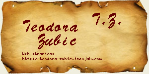 Teodora Zubić vizit kartica